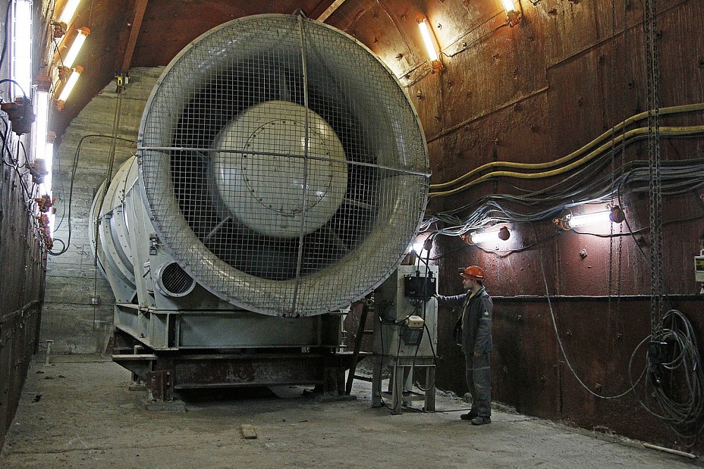Подземная главная вентиляционная установка Березовский участок 4 РУ